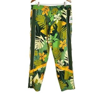 LRG Mens Tropic Vacay Tapered Track Pants L NWT Green Floral Streetwear Colorful